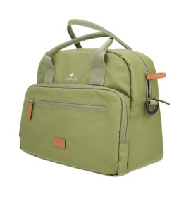 Sacoche Arriere Velo Hapo.G Velotaf Kaki Fixation Porte Bagage (28X34X15Cm) - Fixation Sangles Velcro Sur Porte Bagage