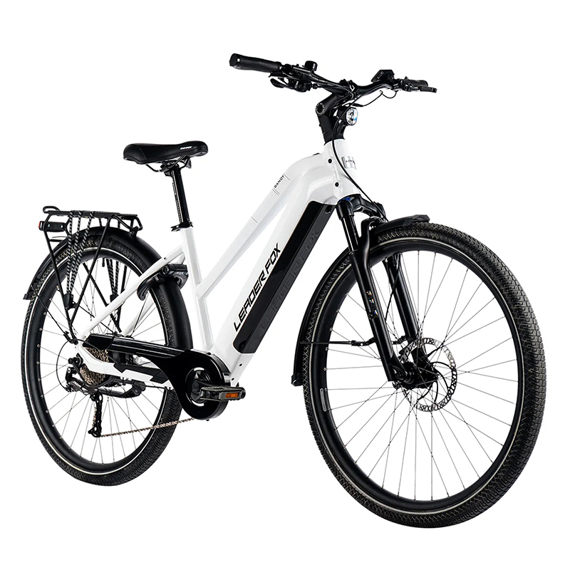 Velo Electrique-Vae VTC 29 Leader Fox Sandy Femme Blanc Brillant 9V Moteur Roue Ar Bafang 36V 45Nm Batterie 20Ah (16,5'' - H43Cm - Taille S - Pour Adulte de 158Cm À 168Cm)