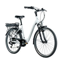Velo Electrique-Vae City 26 Leader Fox Latona Mixte Blanc 7V Moteur Roue Ar Bafang 36V 45Nm Batterie 15Ah (16,5'' - H43Cm - Taille S - Pour Adulte de 158Cm À 168Cm)