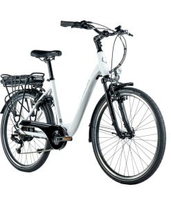 Velo Electrique-Vae City 26 Leader Fox Latona Mixte Blanc 7V Moteur Roue Ar Bafang 36V 45Nm Batterie 15Ah (16,5'' - H43Cm - Taille S - Pour Adulte de 158Cm À 168Cm)
