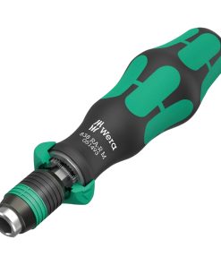 Tournevis Porte Embout Wera 838 Ra-R M 1-4 Noir-Vert Avec Porte Embout Rapidaptor (Fonction Cliquet) (Vendu A L'Unite) -Marque Allemande Pour Les Ateliers-