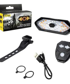 Eclairage Velo - Trottinette Usb Arriere Sur Tige de Selle - Haubans - Essieux Arriere de Trottinette A Led (Clignotant Integree + Telecommande Fixation Guidon) -Gravity-
