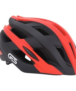 Casque Velo Adulte Ges Icon-12 Route-Gravel Noir-Rouge In-Mold Taille 54-58 Fit-System (Vendu En Boite) - 21 Aerations (Offre Speciale)