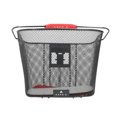 Panier Avant Acier Nid Abeille Hapo.G Noir (33X26X25 Cm) -Vendu Avec Fixation Dmts Vae - E-Bike (Largeur Interieure Fixation Pour Vae - 8Cm)