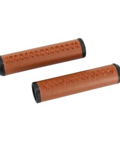 Poignee City Ddk Velo Cuir Marron Clair L125mm (Paire)