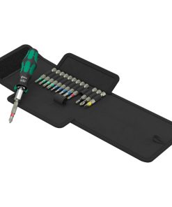 Tournevis Porte Embout Wera 838 Ra-S 1-4 Avec Embouts Vissage Noir-Vert (Fonction Cliquet) (Set 14 Pieces) -Marque Allemande Pour Les Ateliers-