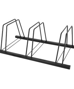 Garage 3 Velos - Dimensions (85X45,5X35Cm) Noir