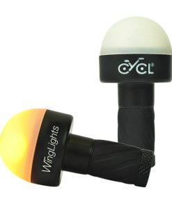 Eclairage Clignotant Embout de Cintre Guidon Noir à Piles Cr2032 (Paire)