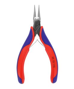 Pince A Bec Plat Pro Knipex 115mm Chrome Avec Poignee Ergonomique (Ideal Pour Les Travaux de Precision) (35 12 115) -Made In Germany-