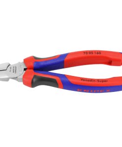 Pince Coupante Pro Knipex Robuste 160mm Chrome Pour Epaisseur de Materiau de 2 A 4mm Avec Poignee Ergonomique (70 05 160) -Made In Germany-