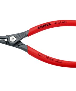 Pince A Circlips Exterieur Pro Knipex 140mm Diam Circlips 3 A 10mm Gris Antirouille Pointe 0,9mm (Coudee) (49 21 A01) -Made In Germany-