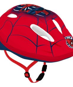 Casque Velo Enfant Disney Spiderman Rouge Avec Molette Reglage Taille 52-56 (Vendu Sur Carte).