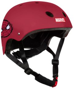 Casque Velo Enfant Disney Spiderman Rouge Avec Molette Reglage Taille 52-56 (Vendu Sur Carte)