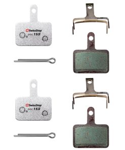 Plaquette de Frein VTT Shimano Deore M515,M486,M485,M575,M395 (Swissstop Organic - Disc 15E - Fair & Pair) (2 Paires) - Compatible Vae