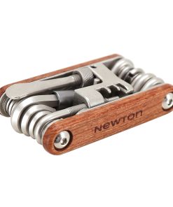 Outil Multifonction Newton Wood Corps Bois 16 Fonctions Cle Allen + Tournevis + Derive Chaine + Cles A Rayon 14G & 15G + Decapsuleur