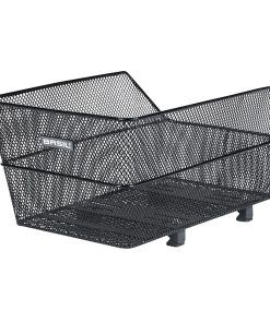 Panier Arriere Acier Nid Abeille Basil Cento Noir Fixation Reglable Sur Porte Bagage (Largeur Mini Cm) Ideal Pour E-Bike-Vae (Lxlxhcm) Compatible Leader Fox