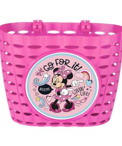 Panier Avant Enfant Minnie Rose Fixation Par Sangle Sur Cintre Guidon