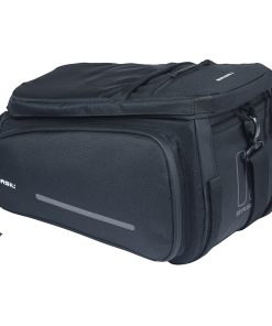 Sacoche Arriere Velo Trunkbag Basil Move Noir 10-26L Fixation Mik Pour Porte Bagage (24X33X15Cm) - Compatible Systeme Mik (Fixation Non Inclus)