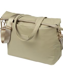 Sacoche Arriere Velo Laterale Sac Ordinateur Portable Basil Manhattan Waterproof Beige Droit-Gauche 12L Fixation Hook On (12X38X30Cm) Fermeture Pliant Anti-Pluie