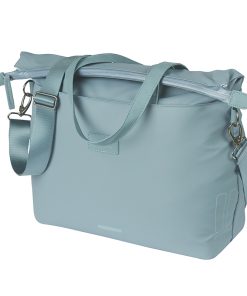 Sacoche Arriere Velo Laterale Sac Ordinateur Portable Basil Manhattan Waterproof Bleu Droit-Gauche 12L Fixation Hook On (12X38X30Cm) Fermeture Pliant Anti-Pluie