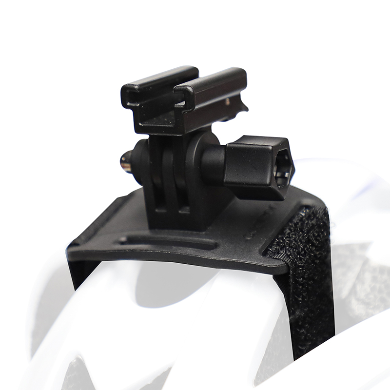 Support Eclairage Velo Zefal Noir Pour Casque (Compatible Go Pro)