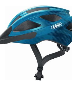 Casque Velo Adulte Abus Route Macator Bleu Acier Taille L (58-62Cm) Reglage Molette