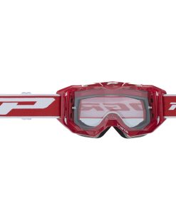 Masque-Lunettes Cross Progrip 3303 TR Vista Rouge Ecran Transparent Anti-Rayures-Anti U.V.-Anti-Buee (Homologue Ce-En-N° Ac-96025 Rev.2)