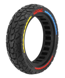 Pneu Trottinette Plein 8.5 X 2.00 Noir Liseret Multicolor Jaune, Rouge, Bleu - Largeur Interieur 34 mm