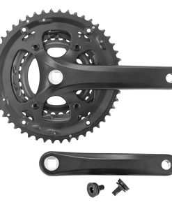 Pedalier Route Gravity 8-9V. Alu Noir 170mm 50-39-30 (Boitier 116mm) Plateaux Demontables