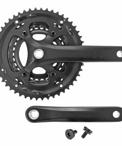 Pedalier Route Gravity 8-9V. Alu Noir 172.5mm 50-39-30 (Boitier 116mm) Plateaux Demontables
