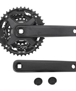 Pedalier VTT Gravity 9V. Alu Noir 170 mm 40-30-22 (Boitier 124.5mm)