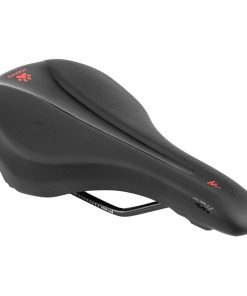 Selle Newton Junior Ichnos Racing Noir Deco Rouge 256X140mm Rail Acier -Sdl-