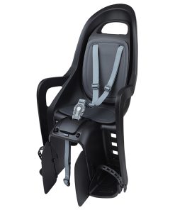 Porte Bebe-Siege Enfant Arriere Polisport A Fixer Sur Porte Bagage Fixation Avs+ Groovy Noir Coussin Gris (9 A 22Kgs) Homologue En 14344