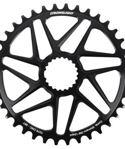 Plateau VTT Direct Mount Pour Shimano Fc-M6100-M6120-M6130-Fc-M7100-M7120-M7130-Fc-M8100-M8120-M8130 Stronglight Mono Alu Noir 38 Dents - Epaisseur 3mm 12V.