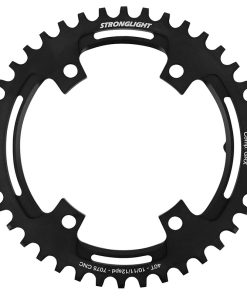 Plateau Gravel 4 Branches D.110Pour Shimano Grx Fc-Rx600-Rx610-Rx810-Rx820 Stronglight Mono Alu Noir 40 Dents - Epaisseur 3mm 10-11-12V.