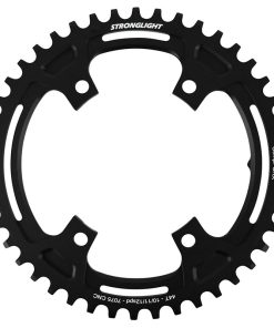 Plateau Gravel 4 Branches D.110Pour Shimano Grx Fc-Rx600-Rx610-Rx810-Rx820 Stronglight Mono Alu Noir 44 Dents - Epaisseur 3mm 10-11-12V.