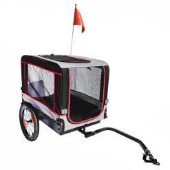 Remorque Velo Utilitaire Maxi 50Kg (Dimensions L 138 X L 71X H70 Cm) Avec Roues 16" X 3 Fixation Tige De Selle - pour Transport Animaux - Remorque Livree Avec Bache