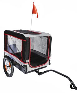 Remorque Velo Utilitaire Maxi 50Kg (Dimensions L 138 X L 71X H70 Cm) Avec Roues 16" X 3 Fixation Tige De Selle - pour Transport Animaux - Remorque Livree Avec Bache