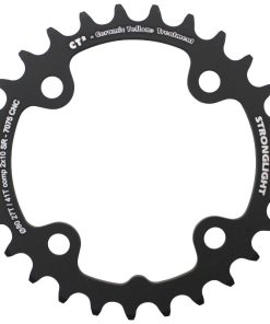 Plateau VTT 4 Branches D.80 Pour SRAM X0-Xx-X9-X7 Stronglight Double 27 Dents Interieur Noir Ct2 10V. - Epaisseur 3.5mm
