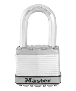 Cadenas A Cle Masterlock Excell Acier Traite Anti-Intemperies Anse Octogonale Tough-Cut Largeur 50mm, Anse Haute 38mm, Diam 9mm (Double Verrouillage) (Vendu A L'Unite)