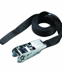 Sangle A Cliquet Masterlock Largeur 25mm Longueur 5M Noir Capacite D'Arrimage 400Kg (Vendu A L'Unite) -Certification Tuv-