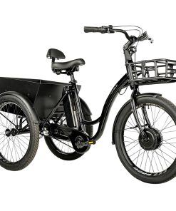 Tricycle Electrique-Vae City Leader Fox 24" Lovelo 2025 Mixte Noir Brillant 3V Shimano Nexus Moteur Roue Av Bafang 36V 45Nm Batterie 16,7Ah (Avec Differentiel)