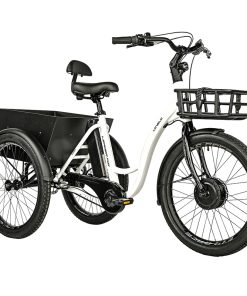 Tricycle Electrique-Vae City Leader Fox 24" Lovelo 2025 Mixte Blanc Brillant 3V Shimano Nexus Moteur Roue Av Bafang 36V 45Nm Batterie 16,7Ah (Avec Differentiel)