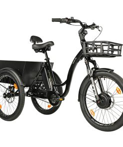 Tricycle Electrique-Vae City Leader Fox 24" Curtis 2025 Mixte Noir Brillant 8V Shimano Nexus Moteur Roue Av Bafang 36V 45Nm Batterie 16,7Ah (Largeur Hors Tout 75Cm, Debattement 100mm)