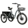 Tricycle Electrique-Vae City Leader Fox 24" Curtis 2025 Mixte Gris Mat 8V Shimano Nexus Moteur Roue Av Bafang 36V 45Nm Batterie 16,7Ah (Largeur Hors Tout 75Cm, Debattement 100mm)