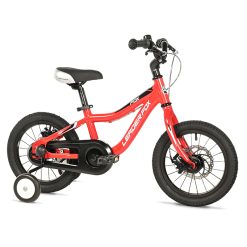 Velo Musculaire Enfant 14 Pouces Leader Fox Fox 2025 Rouge Monovitesse Cadre Alu (Taille Enfant Jusqu'A 105Cm) -Mecanique A Disque-