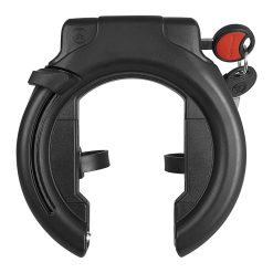 Antivol Velo Fer A Cheval Trelock Rs453 Noir Avec Fixation (Pour Pneu Ballon) (Ecart Pour Pneu 72 mm)