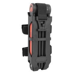 Antivol Velo Pliable-Pliant A Cle Newton Diam 5 mm L 0.85 M Noir-Rouge Type Couteau (Inclus Suupport Fixation, 2 Cles) -Niveau Securite 6-