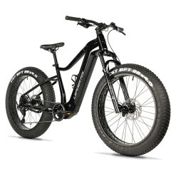 Velo Electrique-Vae VTT Fat Bike 26 Leader Fox Braga Mixte Noir 9V Moteur Central Bafang M510 36V 95Nm Batterie 23,2Ah (20'' - H50,8Cm - Taille L - Pour Adulte de 178Cm À 185Cm)