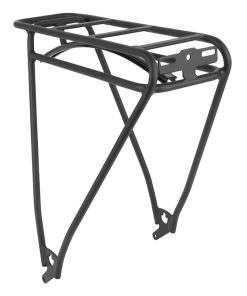 Porte Bagage Arriere 26" Leader Fox E-Devron Pour Fat Bike Noir Compatible Brasa Gent (Panasonic)